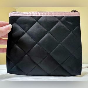 NWT Mary Kay Small Makeup Bag - Black and Pink - Approx 5 1/2 x 7